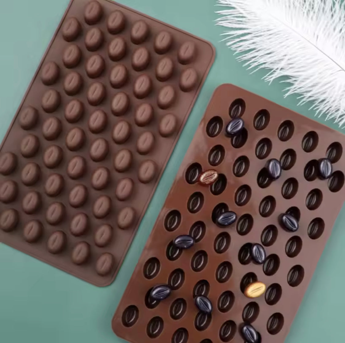 Coffee Beans Shaped Silicone Chocolate Mold, Mini Chocolate Coffee Bean Silicone Mold, Cookies Decorating Tools Coffee Beans Shaped Silicone Chocolate Mold, Mini Chocolate Coffee Bean Silicone Mold, Cookies Decorating Tools